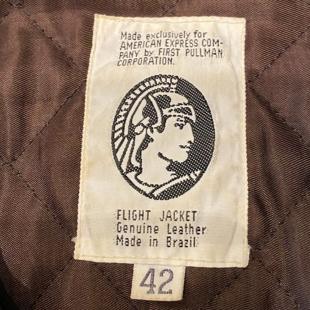 Genuine Flight Jacket First Pullman Amex Leather - image 3